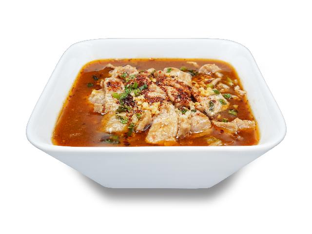 Тушкована свинина з пекінською капустою в гострому соусі