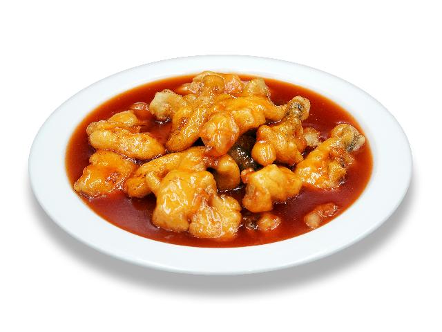 Судак в кисло-солодкому соусі