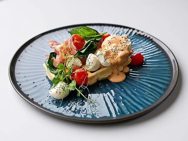 Бельгійські вафлі с беконом