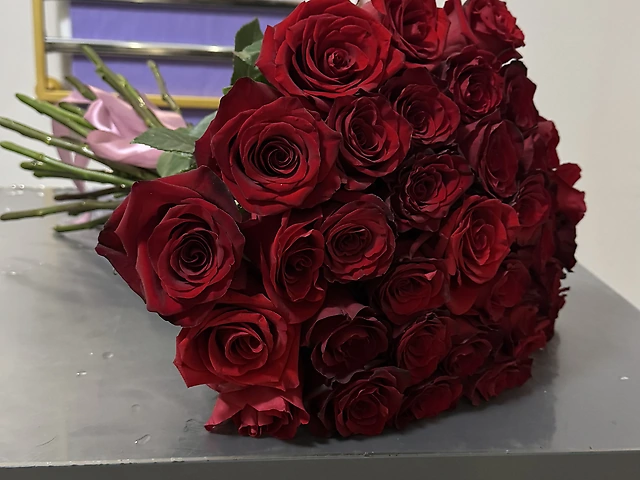 25 червоних троянд