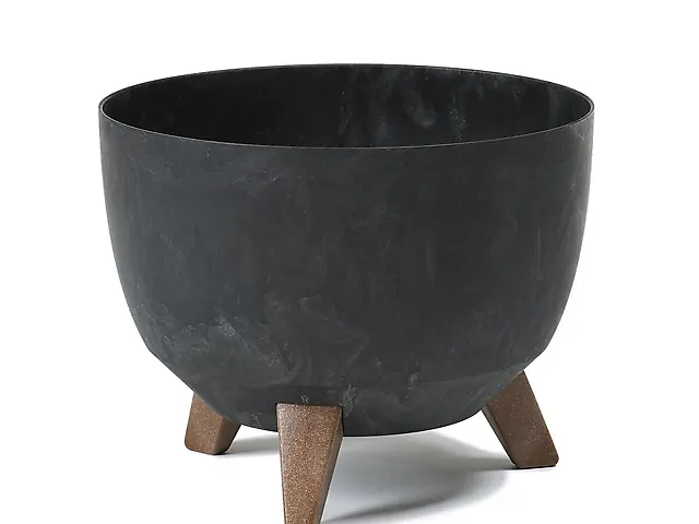 Вазон Lamela ROMA 242*150 mm, чорний бетон