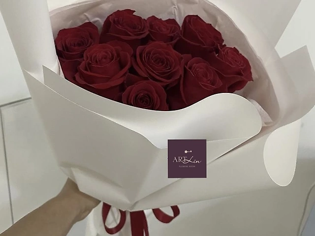 Моно букет червоних троянд