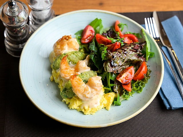 Скрембл з креветками