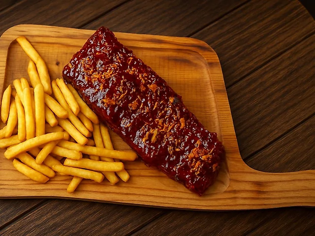 Реберця свинячі з мангалу в глазурі BBQ
