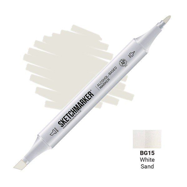 Маркер #e9e6e1, Цвет маркера: White Sand (Белый песок), SM-BG015, SKETCHMARKER), SM