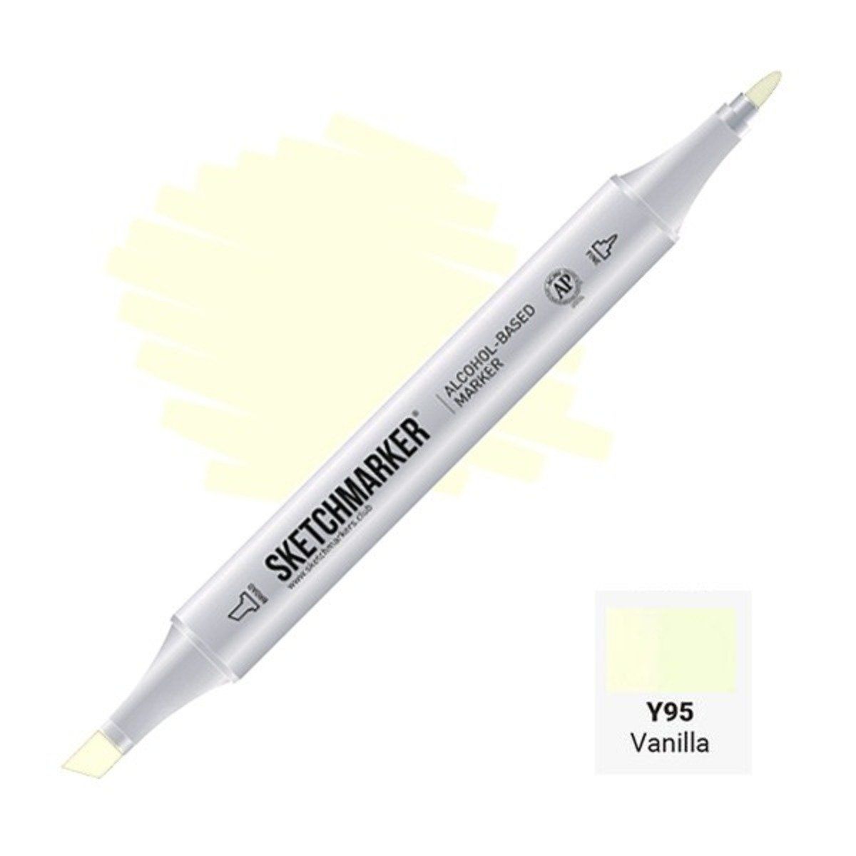 Маркер #fcfde0, Цвет маркера: Vanilla (Ванильный), SM-Y095, SKETCHMARKER), SM