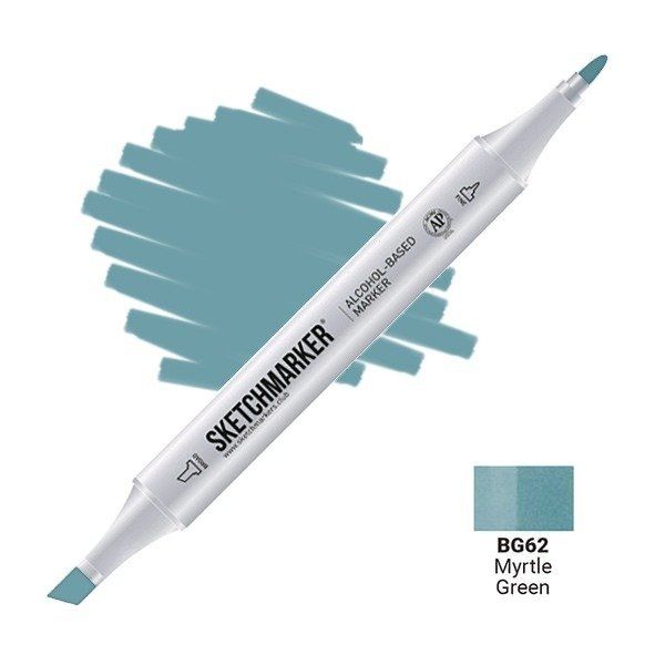 Маркер #6597a0, Цвет маркера: Myrtle Green (Зеленый мирт), SM-BG062, SKETCHMARKER), SM