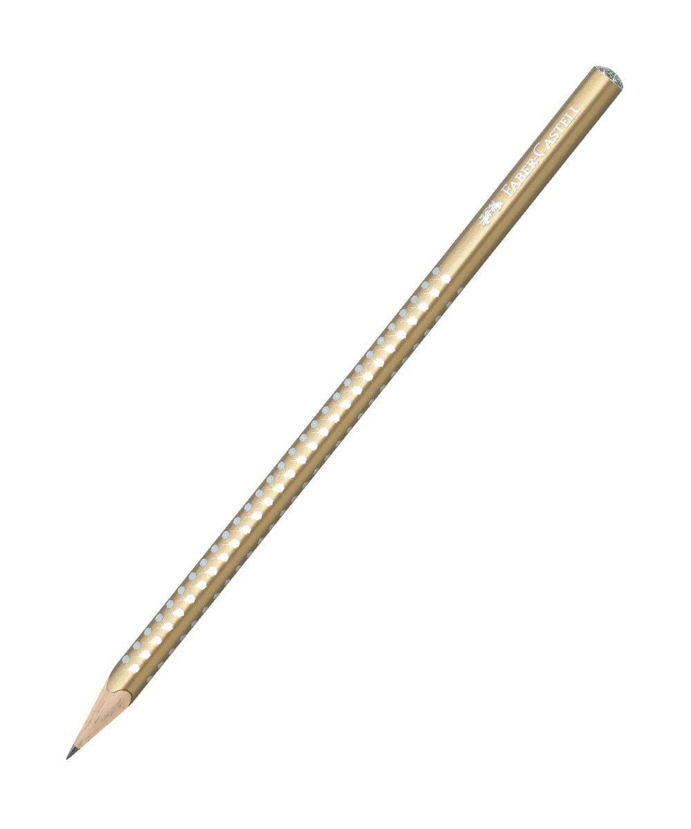 118214Р олівець ЧОРНОГРАФІТНІЙ GRIP SPARKLE ЗОЛОТО тригранний Faber-Castell