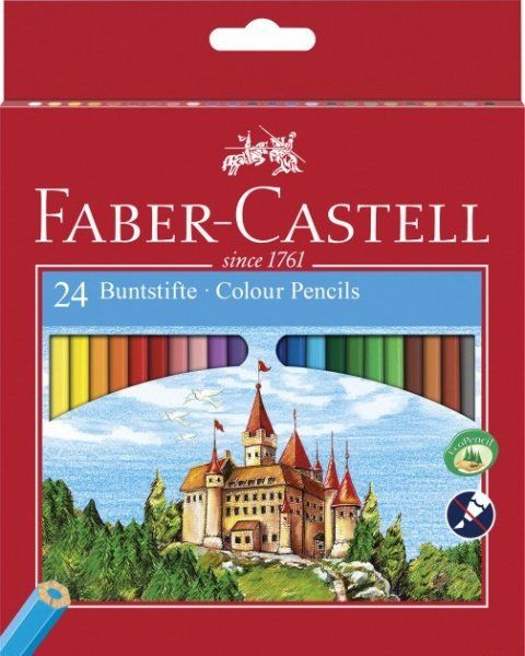 120124 КОЛЬОРОВІ ОЛІВЦІ 24КОЛЬОРИ "ЗАМОК І ЛИЦАРІ" Faber-Castell