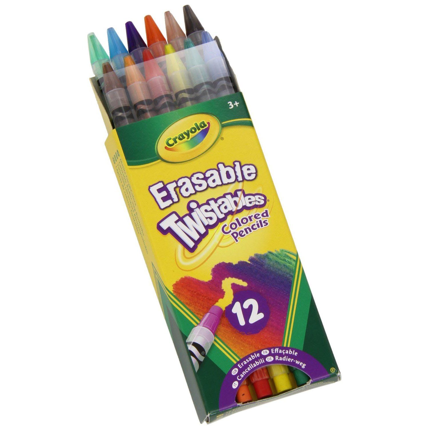 CRAYOLA Набір олівців "Твіст" з ластиком, (що викручуються та стираються), 12 шт