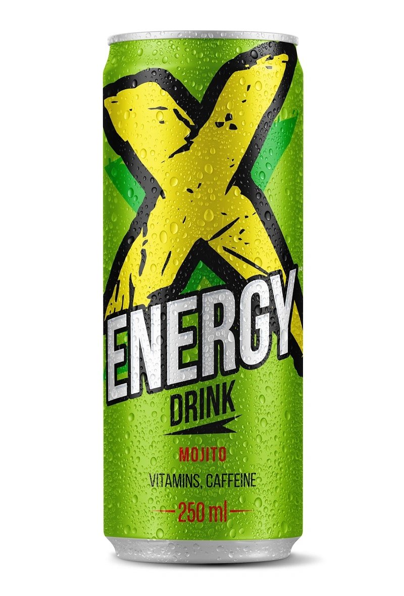 Напій енергетичний б/а газований з/б Мохіто X Energy, 0.5 л