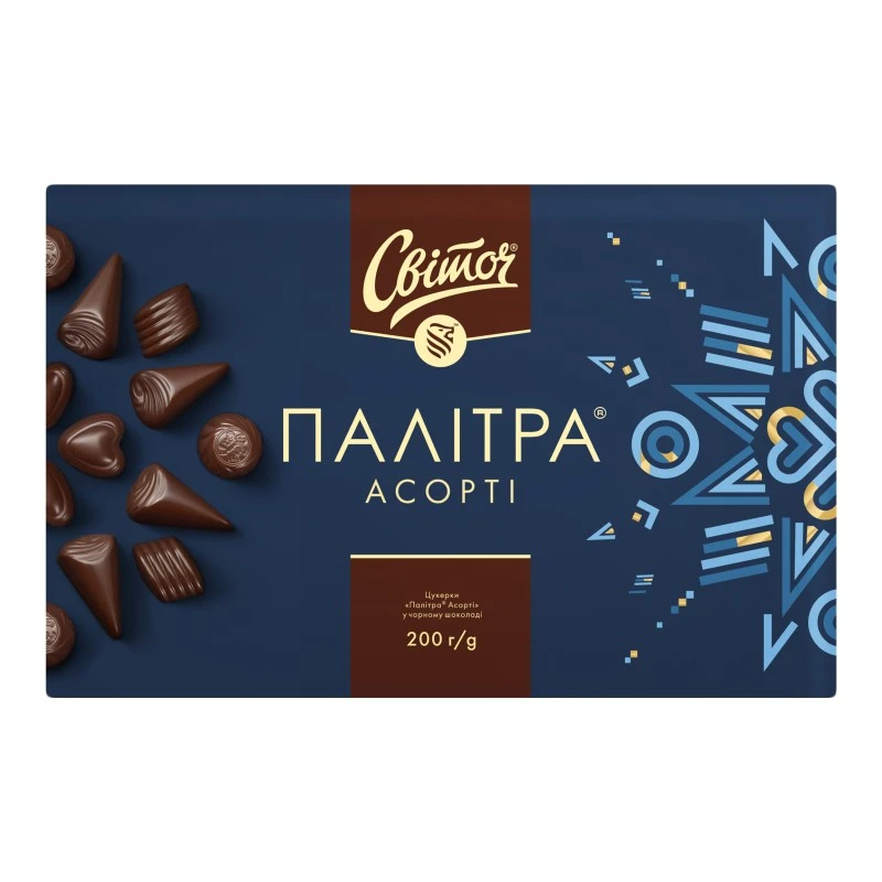 Набір цукерок Палітра Асорті Світоч, 200 г