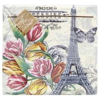 Серветка столова 33*33 см, 3 шари,  Luxy, 18шт