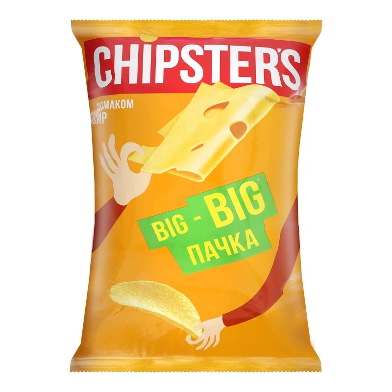 Чіпси зі смаком сиру Chipster&#039;s, 180 г
