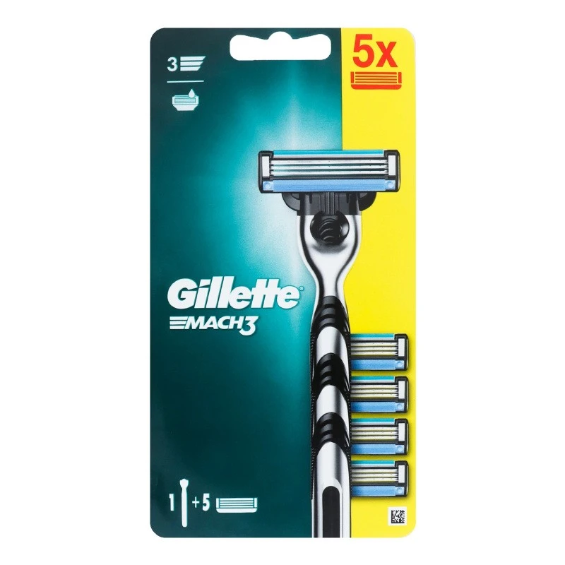 Станок для гоління Mach 3+5 картриджей Gillette, 1 шт