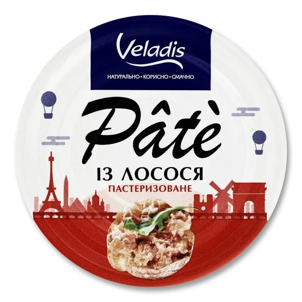 Пате пастеризоване з лосося Pate Veladis, 100 г