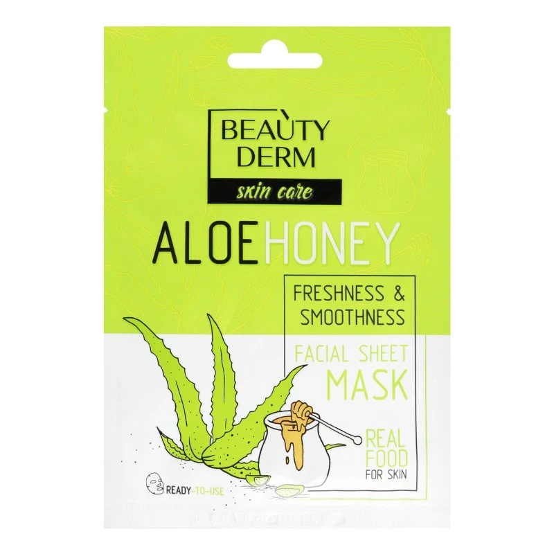 Маска для обличчя тканинна Aloe-Honey Beauty Derm, 25 мл