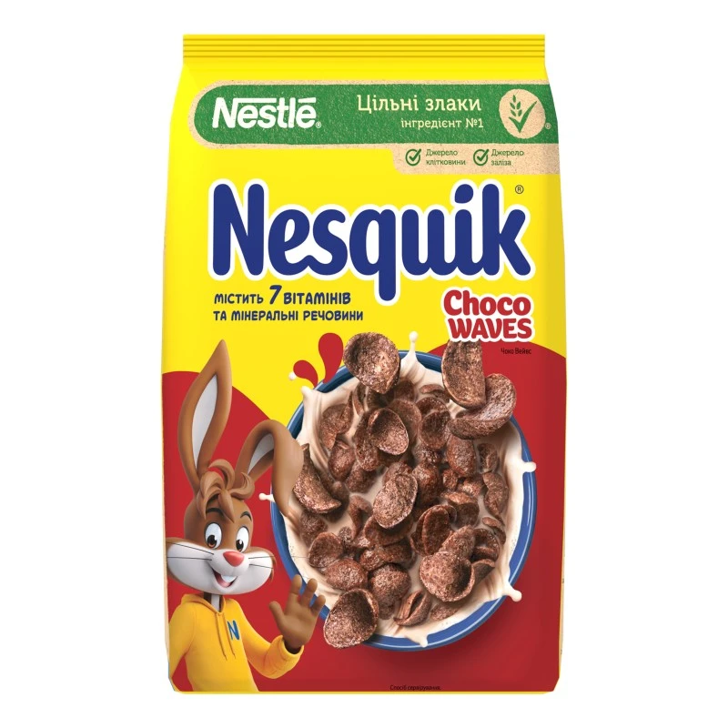 Сухий сніданок з вітамінами та мінеральними речовинами  Choco Waves Nesquik, 210 г