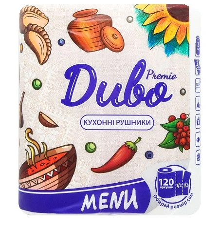 Рушник паперовий 2-х шаровий Menu Premio Диво, 2 шт/уп.