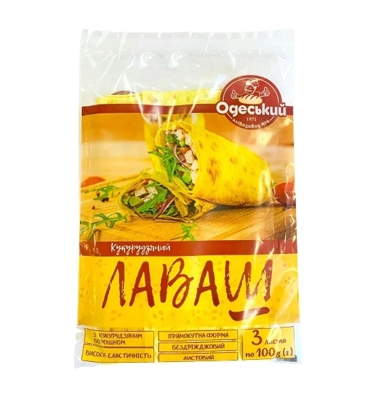 Лаваш кукурудзяний Одеський Хлібозавод 4, 300 г (3 шт./уп.)