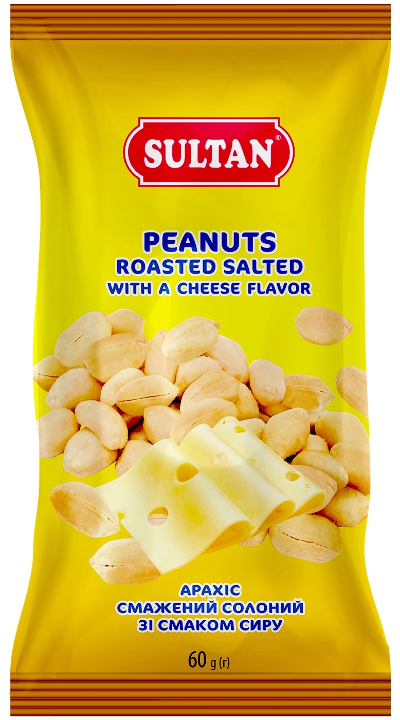 Арахіс смажений зі смаком сиру Султан, 60 г