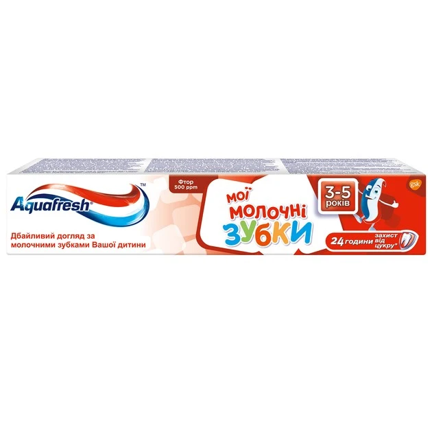 Паста зубна дитяча Мої молочні зубки 3-5 років Aquafresh, 50 мл