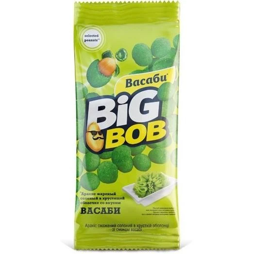 Арахіс в оболонці васабі Big Bob, 60 г