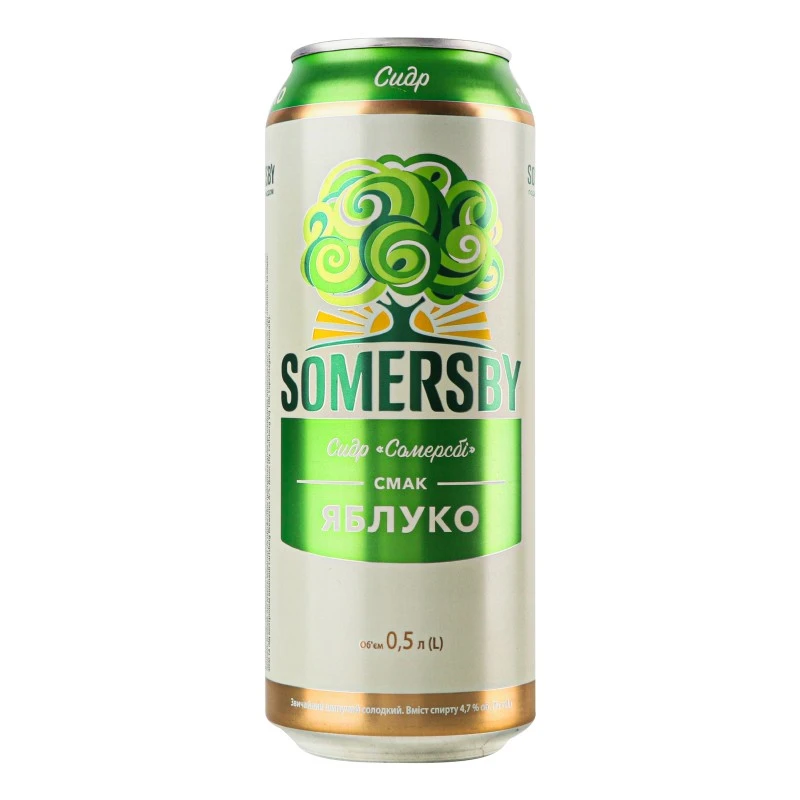 Сидр солодкий Яблуко ж/б Somersby, 0.5 л