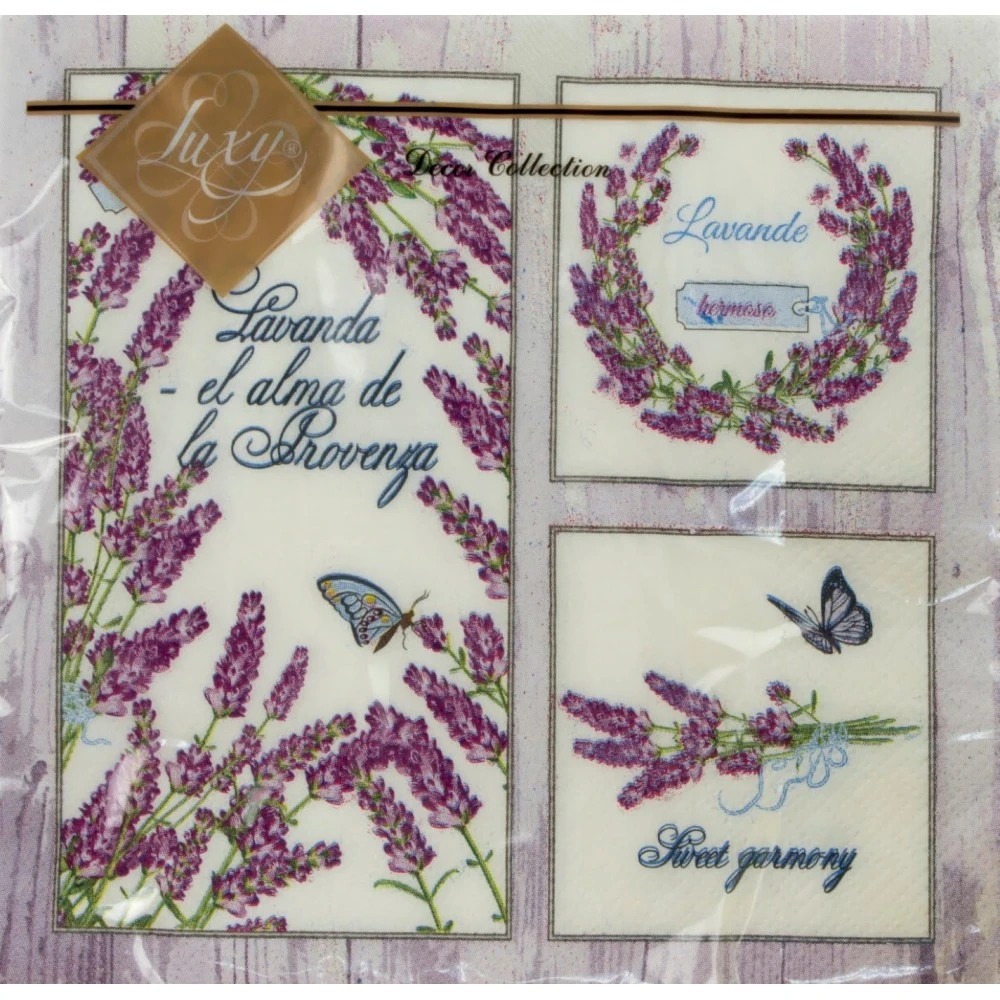 Серветка столова 33*33 см, 3 шари,  Luxy, 18шт