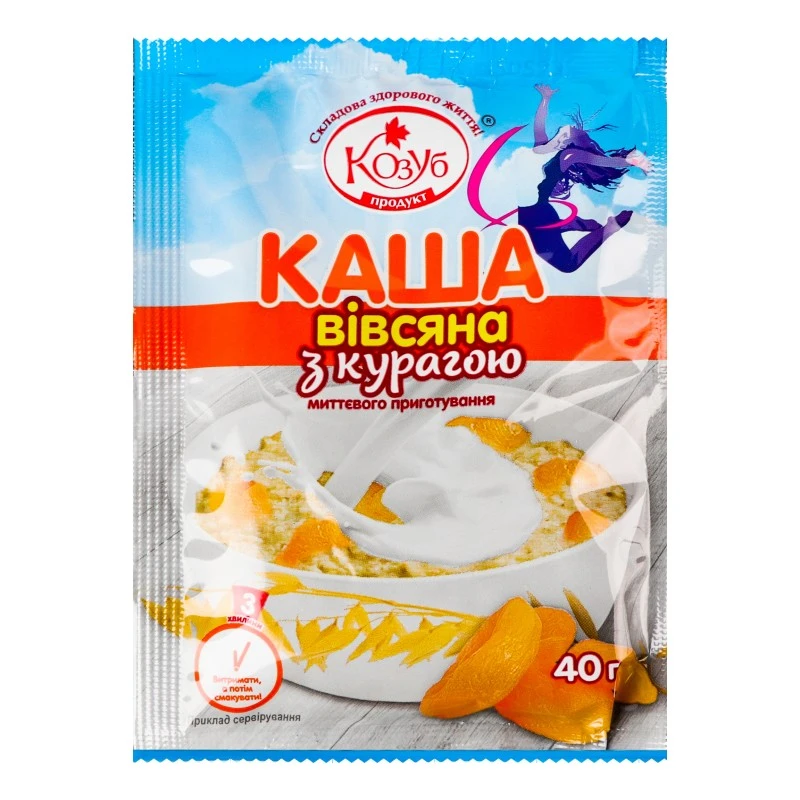 Каша вівсяна з курагою Козуб, 40 г