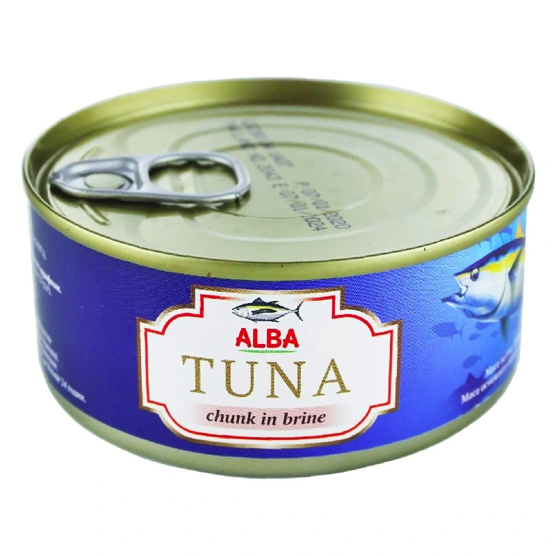 Консервований тунець шматочками в маслi салатний Alba Food, 150 г