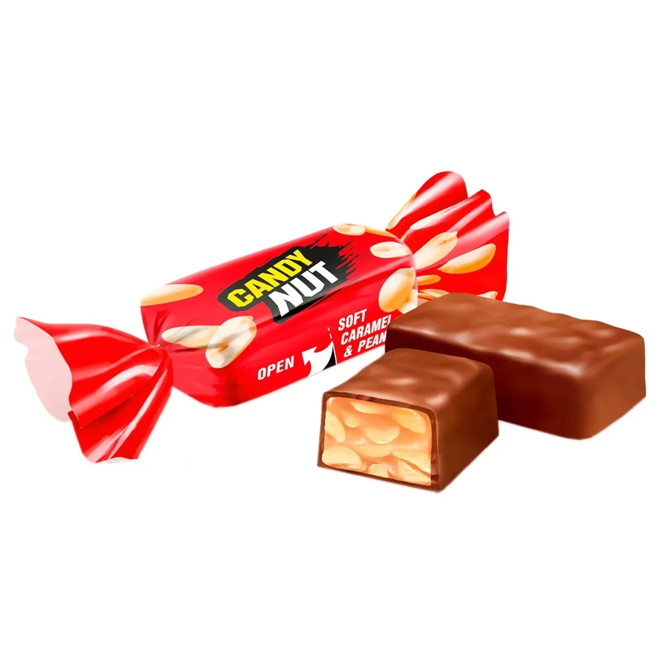 Цукерки м&#039;яка карамель з арахісом Candy Nut Roshen