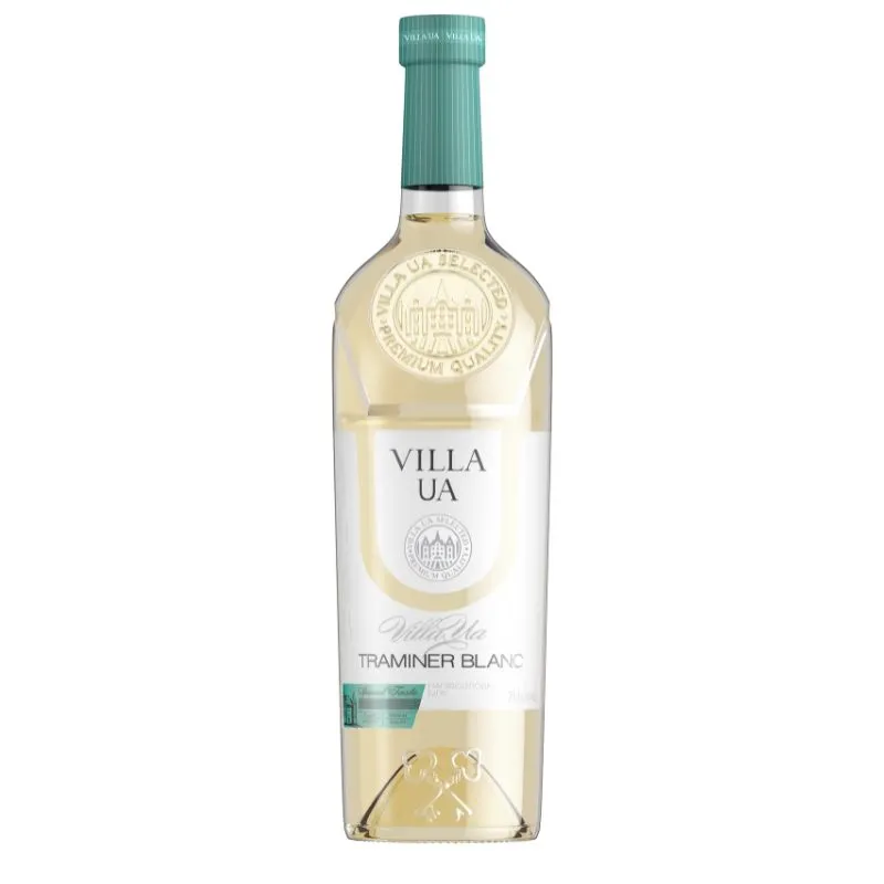 Вино біле напівсолодке Traminer Blanc Villa UA, 0.75 л