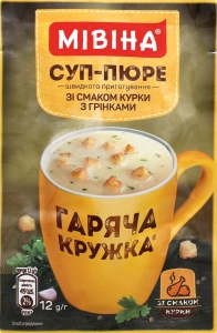 Суп курячий з грінками Гаряча кружка Мівіна, 12 г