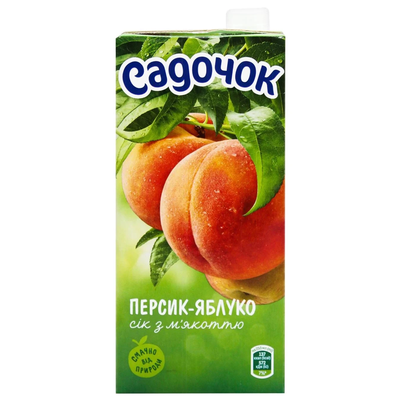 Сік Персик-Яблуко Садочок, 0.95 л