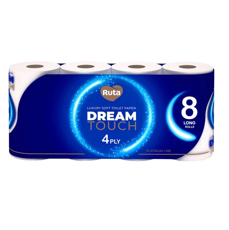 Туалетний папір 4-х шаровий Dream touch Ruta, 8 шт/уп.