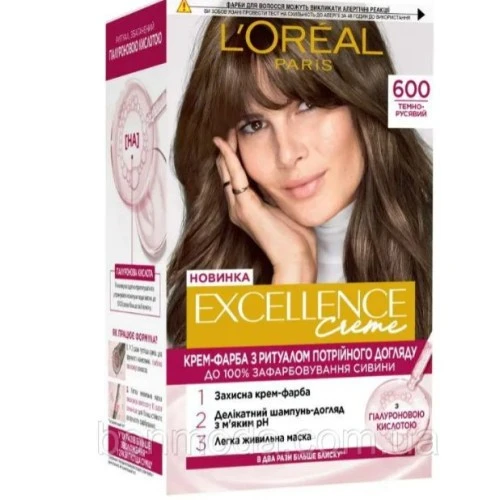 Фарба для волосся стійка 600 з комплектом Excellence Creme L&#039;Oreal Paris, шт