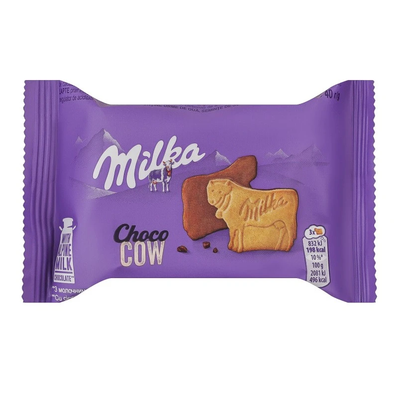 Печиво вкрите молочним шоколадом Choco cow Milka, 40 г