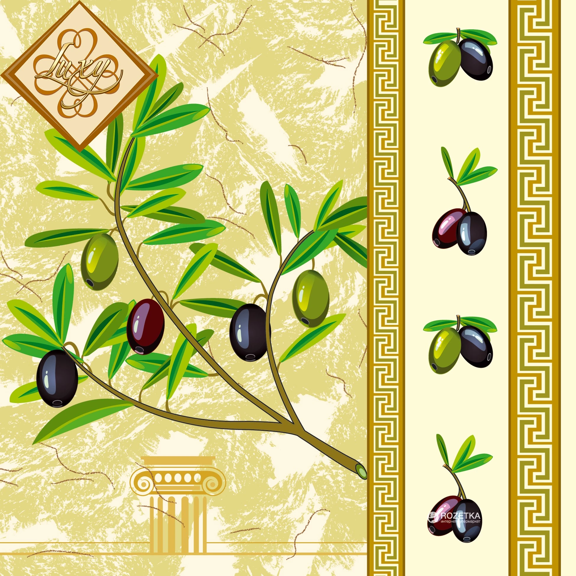 Серветка столова 33*33 см, 3 шари,  Luxy, 18шт