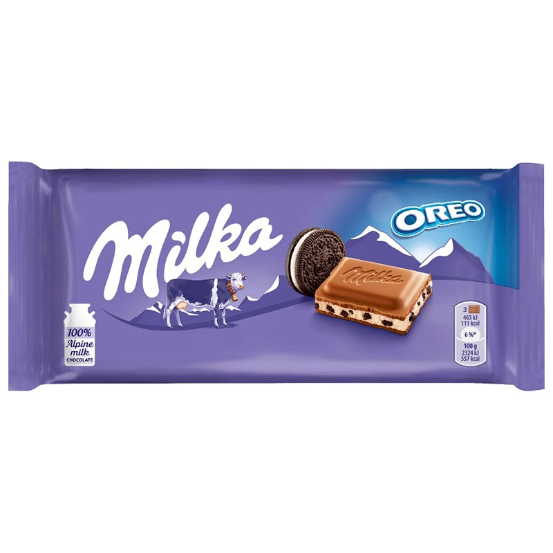 Шоколад молочний з печивом Oreo Milka, 100 г