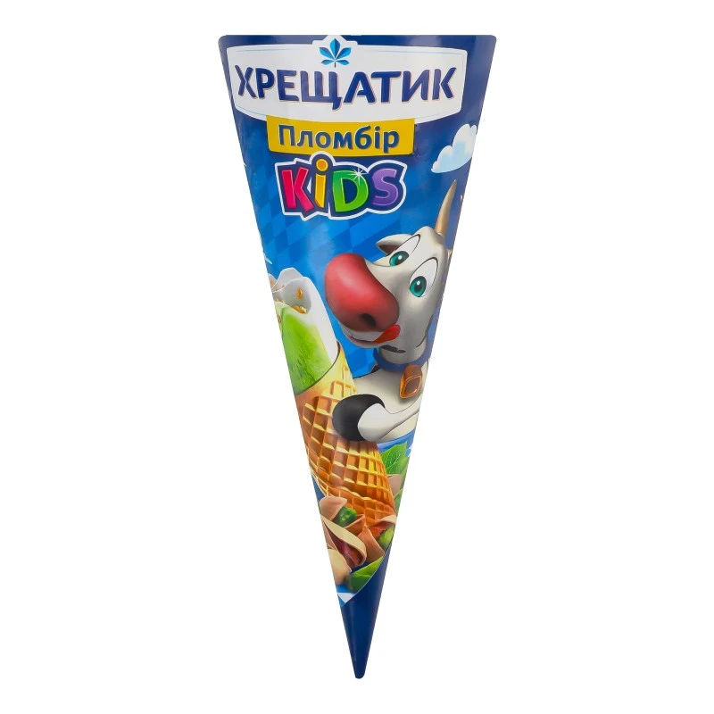 Морозиво пломбір зі смаком Фісташка-Ваніль Kids Хрещатик, 80г