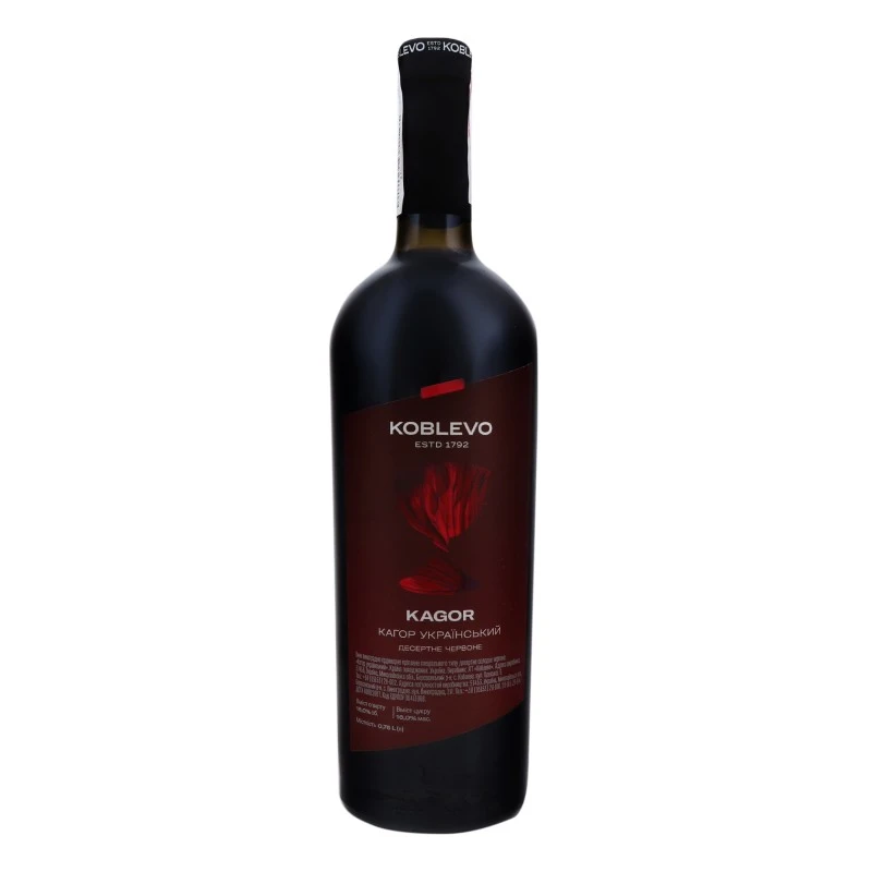 Вино червоне солодке Кагор Український Koblevo, 0.75 л
