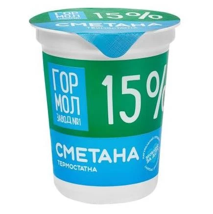Сметана 15% Міськмолзавод, 300 г