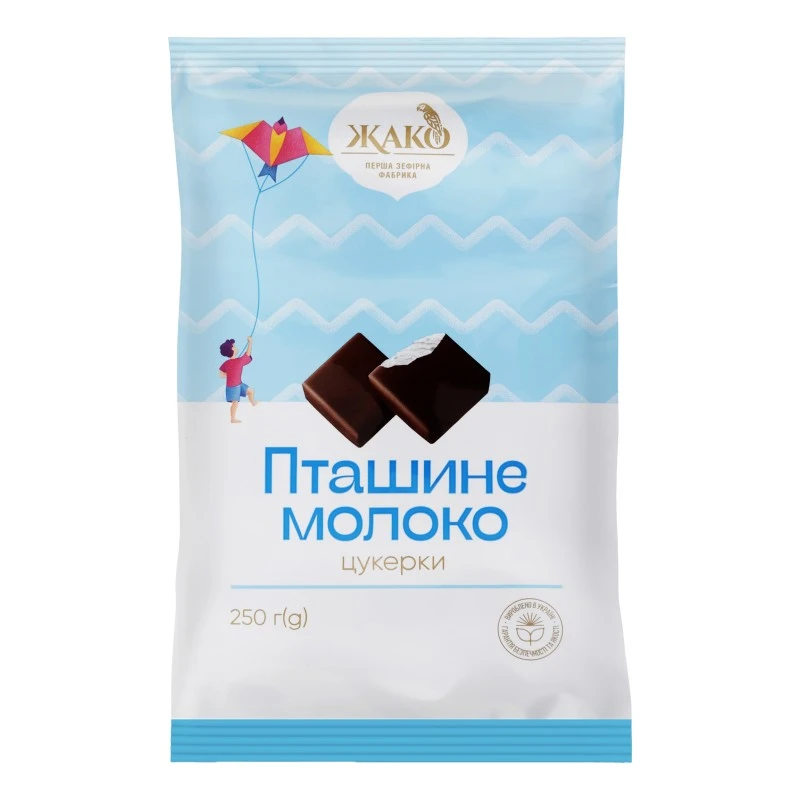 Цукерки глазуровані Пташине молоко Жако, 250 г