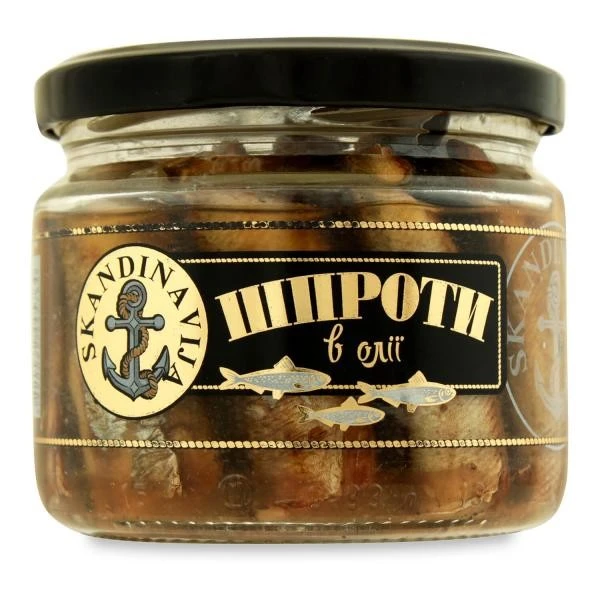 Консервовані шпроти в олії Скандинавія, 250 г