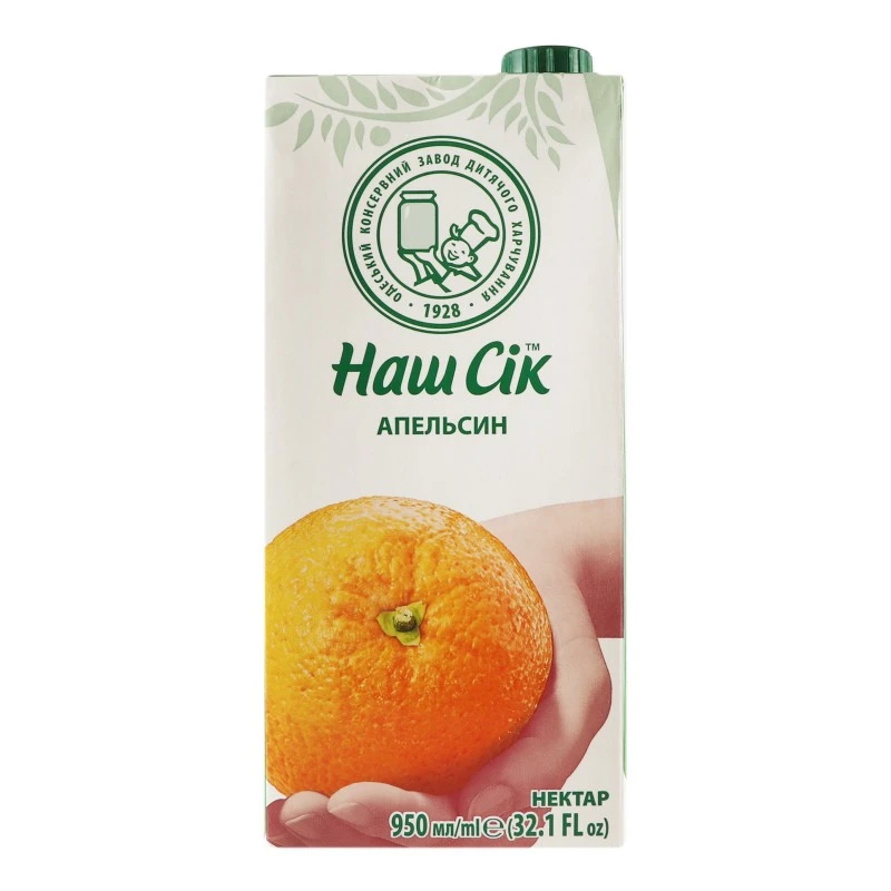 Нектар Апельсин Наш Сік 0.95 л