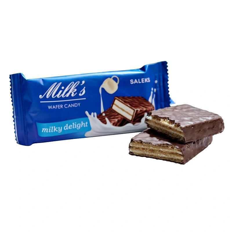 Цукерки вафельні з молочною начинкою, глазуровані Мілк Saleks