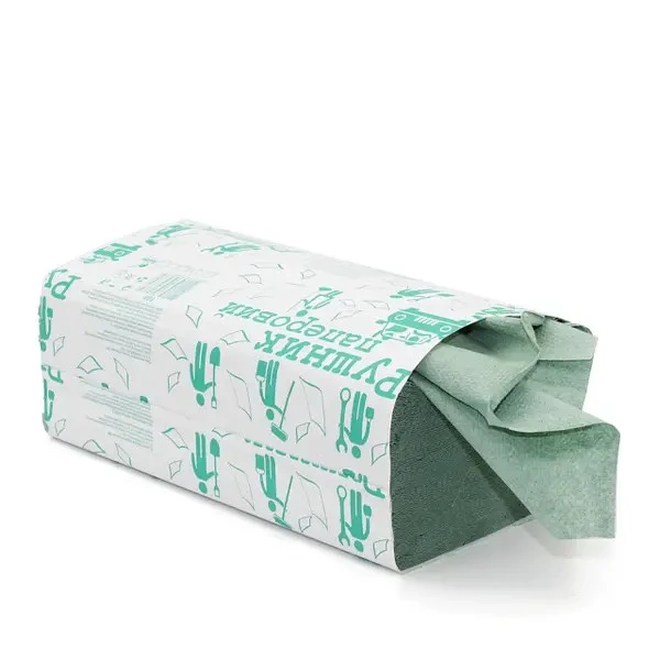 Рушник паперовий зелений V-складання Альбатрос, 160 шт/уп.