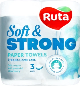 Рушник паперовий 3-х шаровий Soft&amp;Strong Ruta, 2 шт/уп.