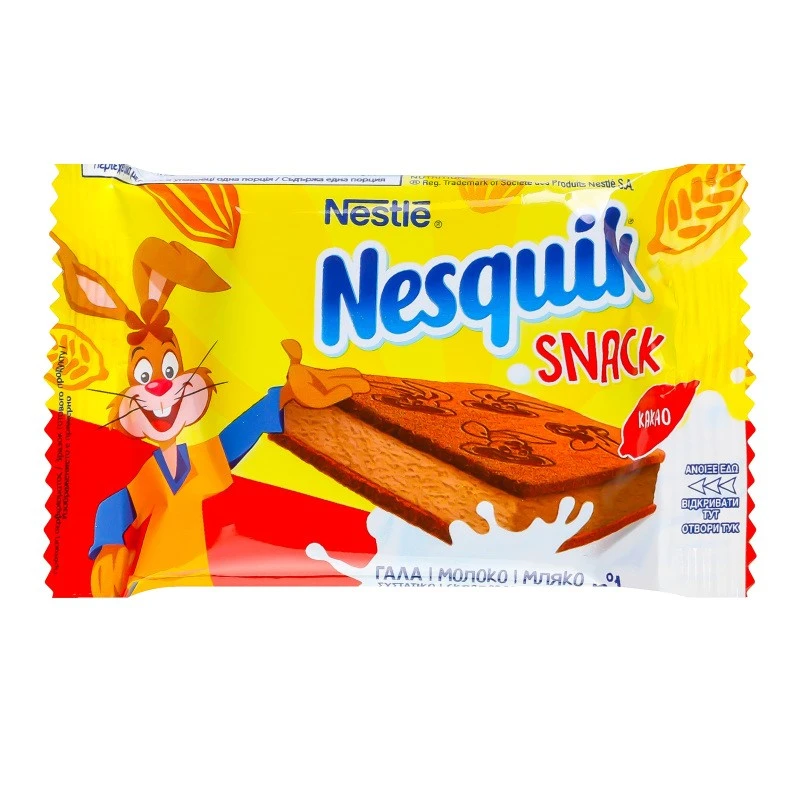Тістечко бісквітне з какао-молочною начинкою Nesquik, 26 г